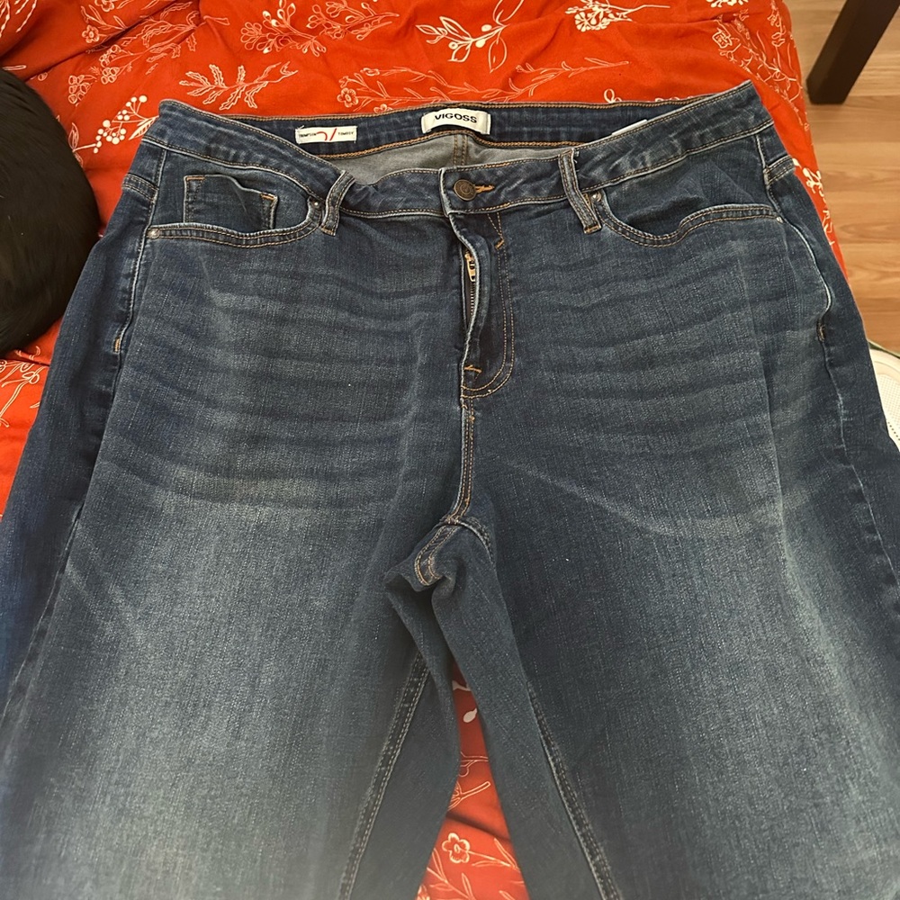 Vigoss Dark Blue Straight Leg Jeans